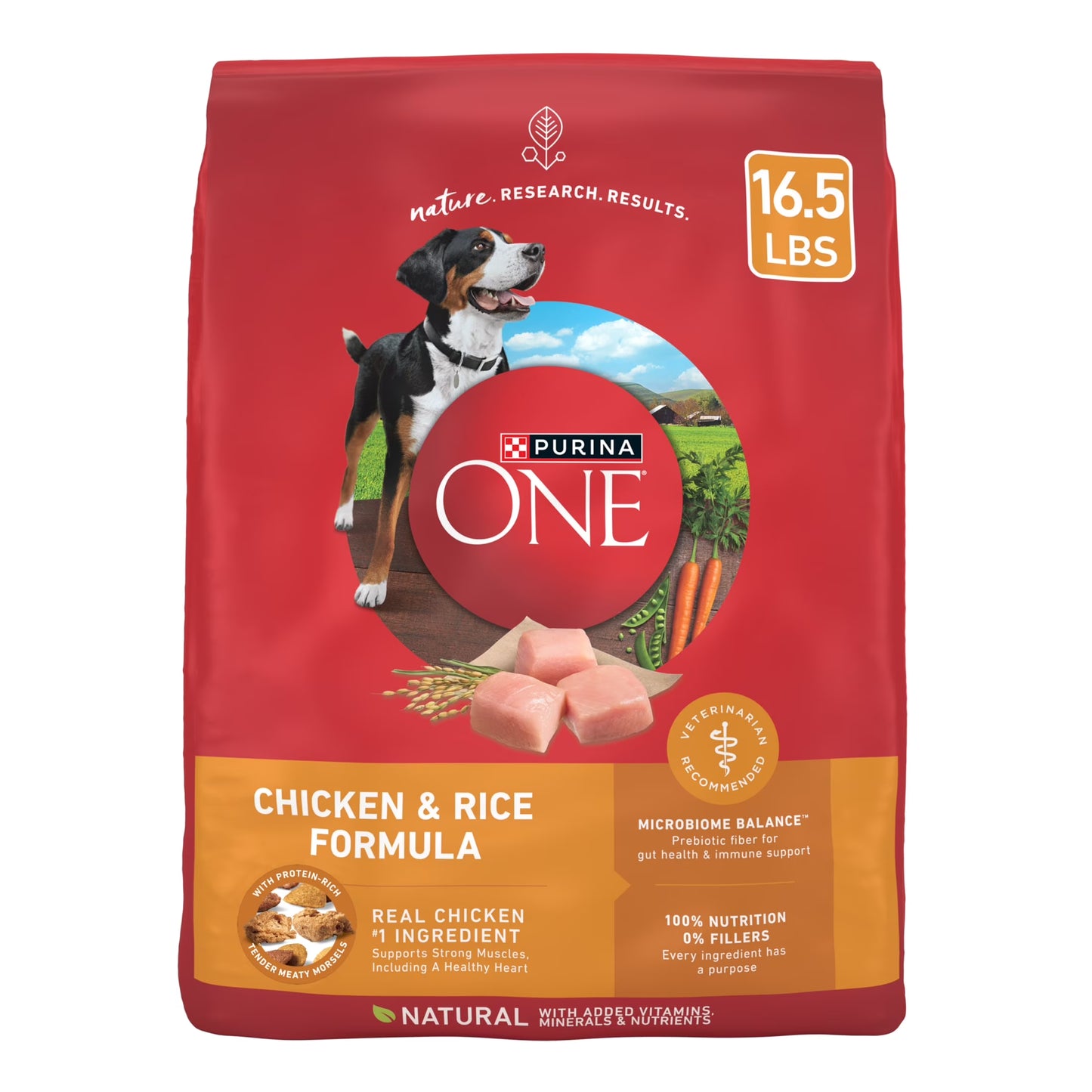 Dry Dog Food for Adult Dogs High Protein, Real Chicken & Rice