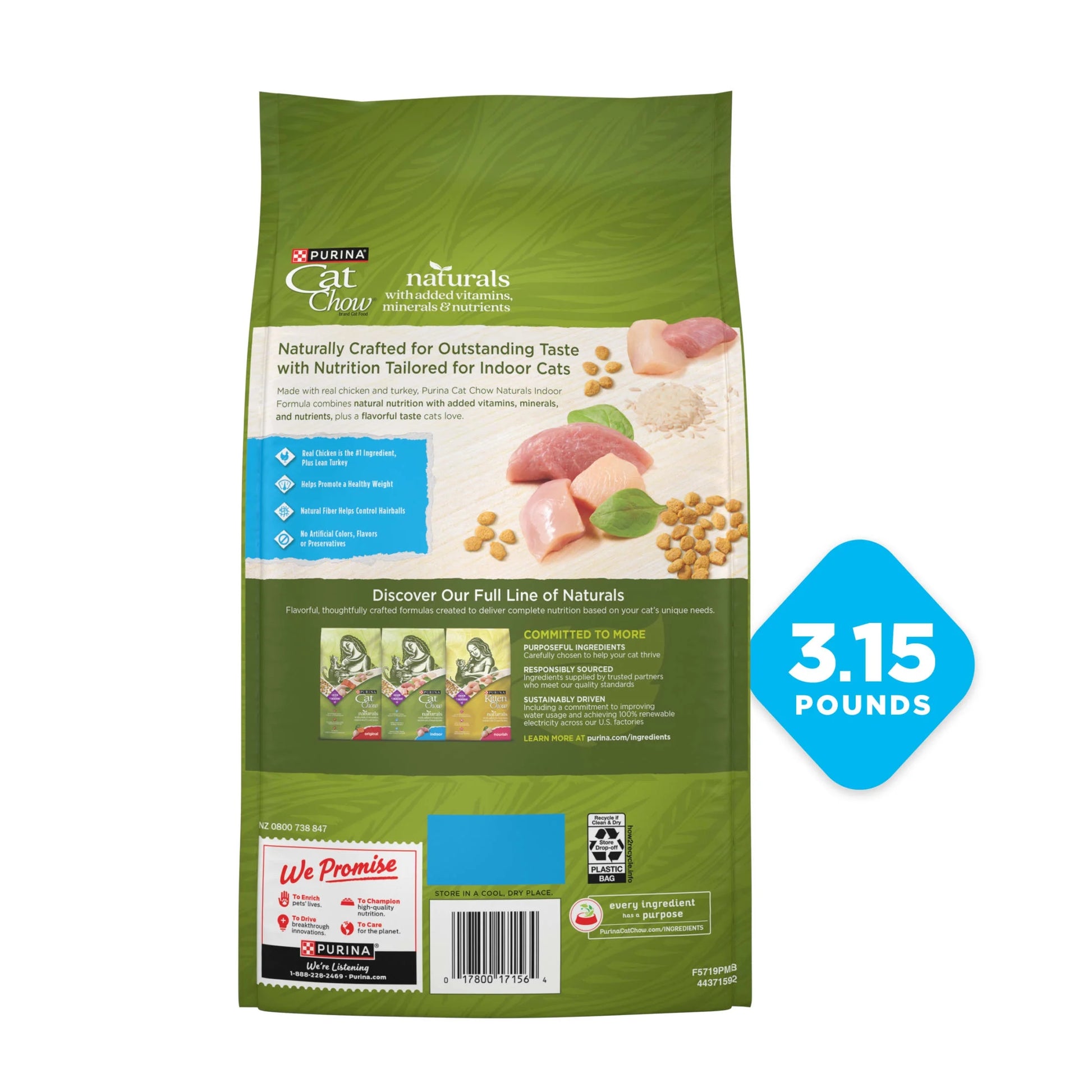Purina  Naturals, Indoor Dry Cat Food, Chicken & Turkey