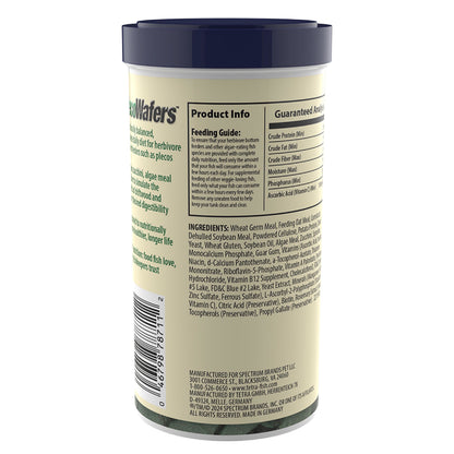 Pleco Wafers for Algae Eating Fish, Sinking Fish Food to Support Digestibility, 6.5 Oz