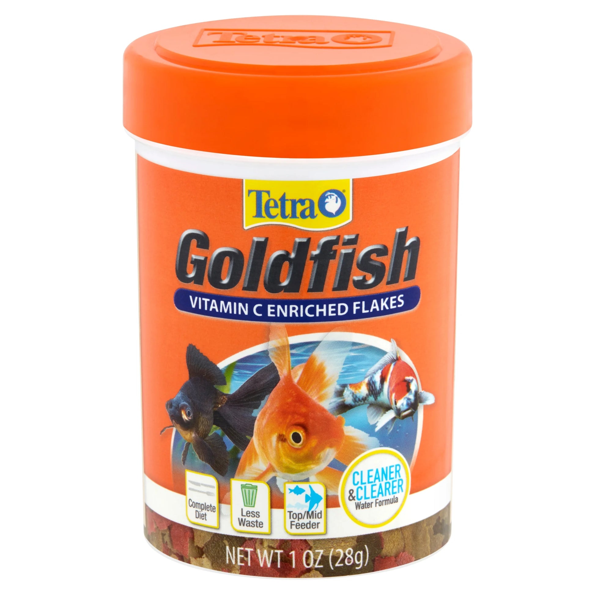 Goldfish Flakes, Balanced Diet Fish Food, Clear Water Formula, 1 Oz.