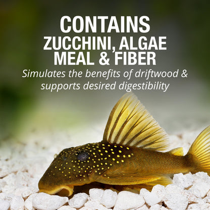 Pleco Wafers for Algae Eating Fish, Sinking Fish Food to Support Digestibility, 6.5 Oz