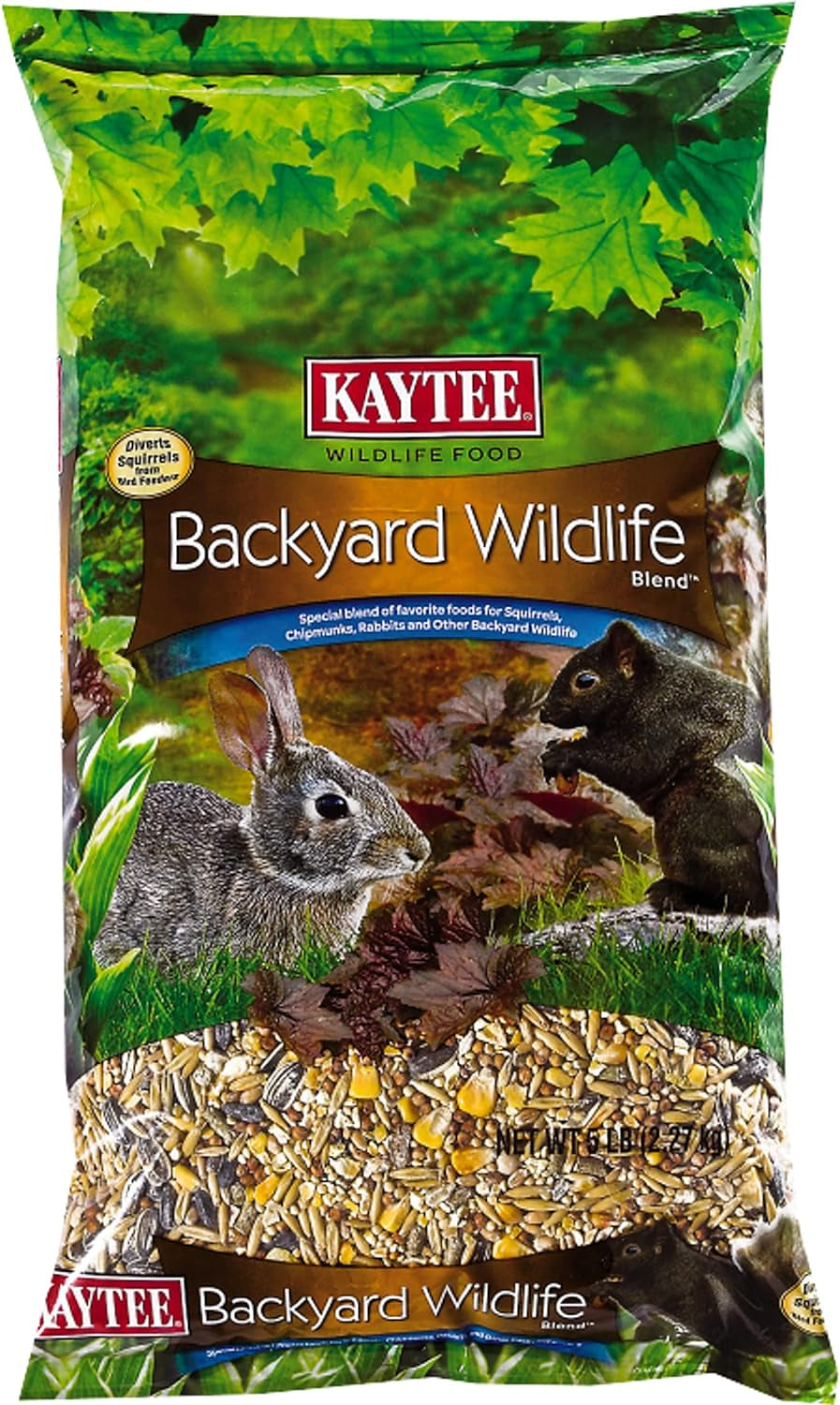 Backyard Wildlife Food Blend for Wild Squirrels, Chipmunks, Rabbits and Other Backyard Wildlife, 5 Pound