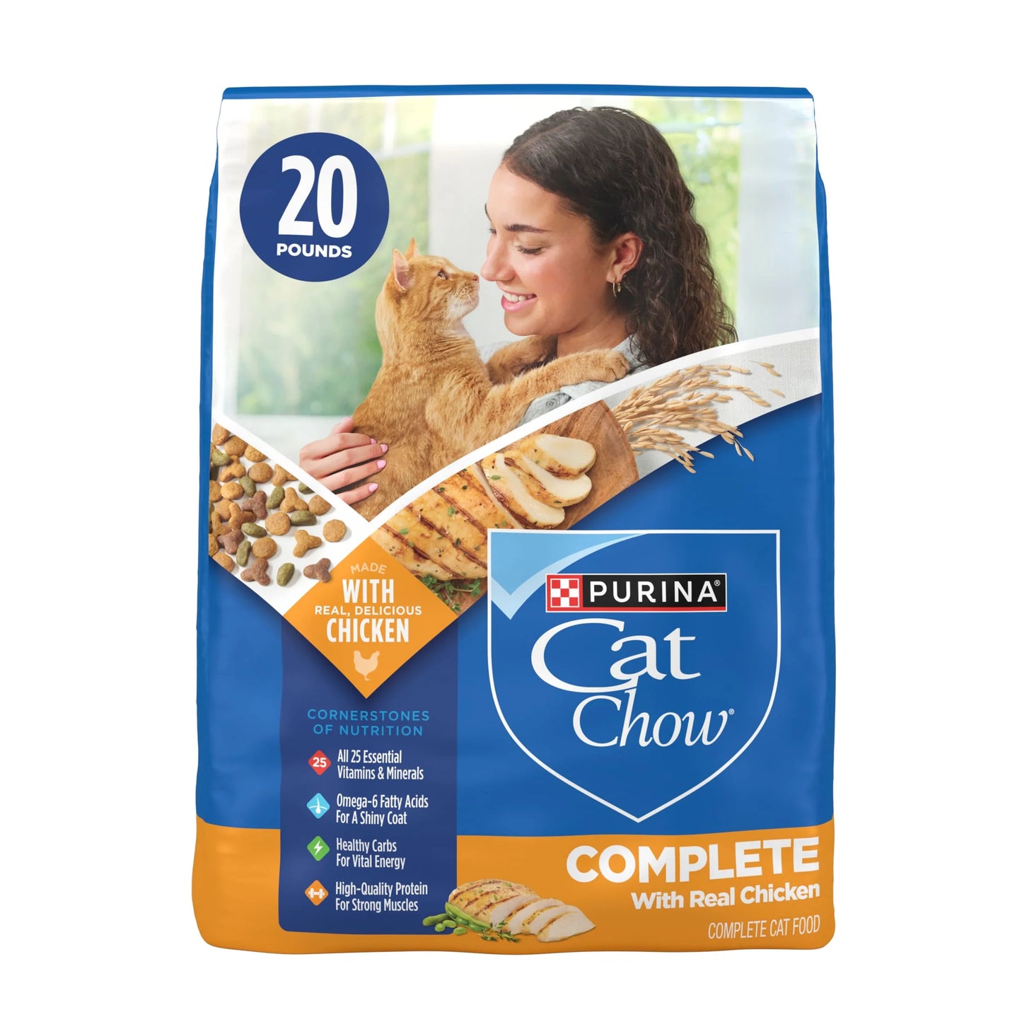 Purina  Complete High Protein Dry Cat Food with Real Chicken