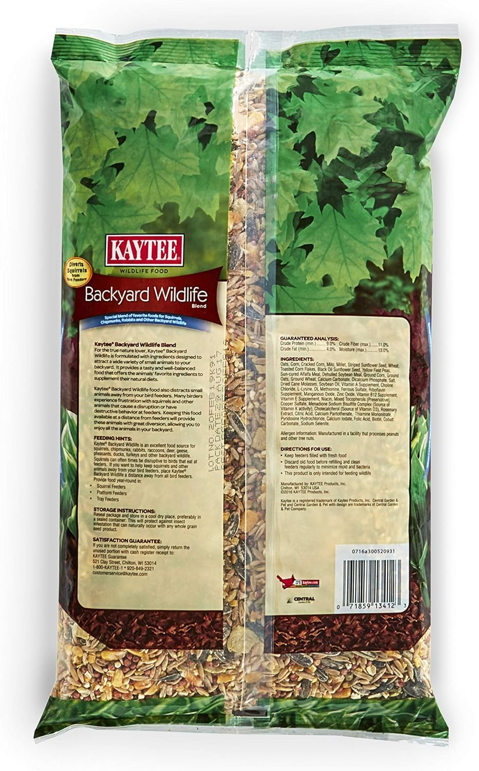 Backyard Wildlife Food Blend for Wild Squirrels, Chipmunks, Rabbits and Other Backyard Wildlife, 5 Pound