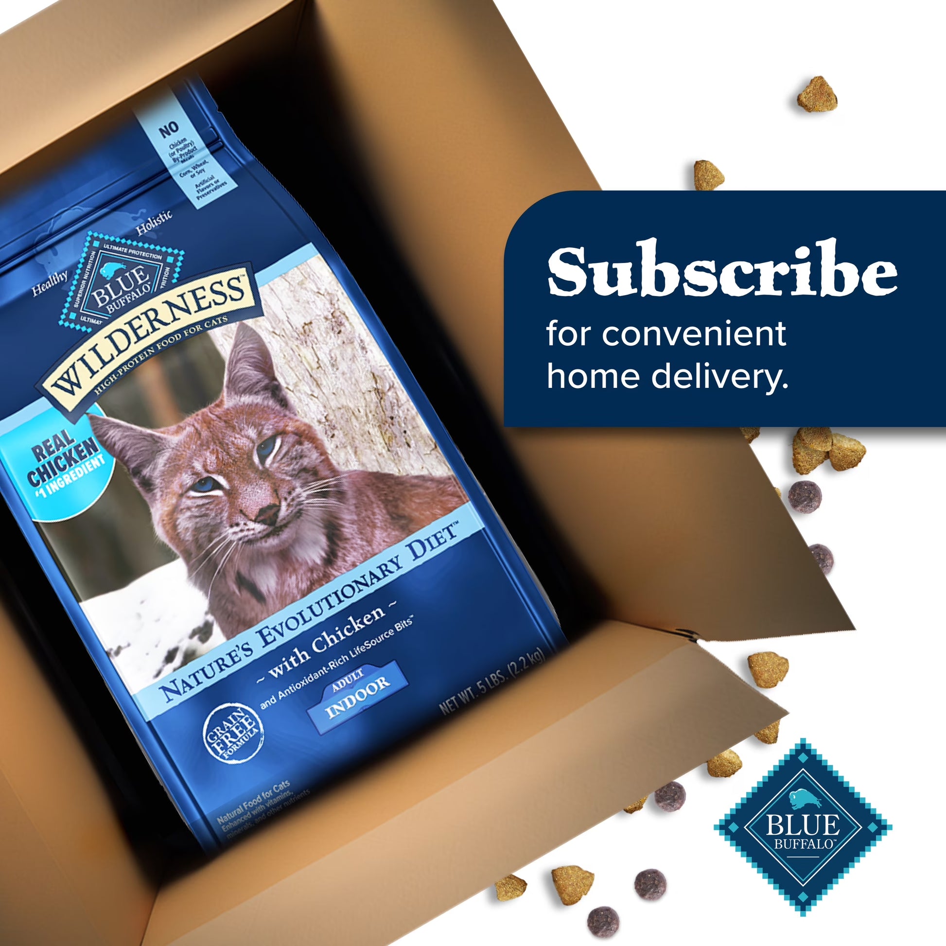 Wilderness Natural High-Protein, Grain-Free Dry Cat Food