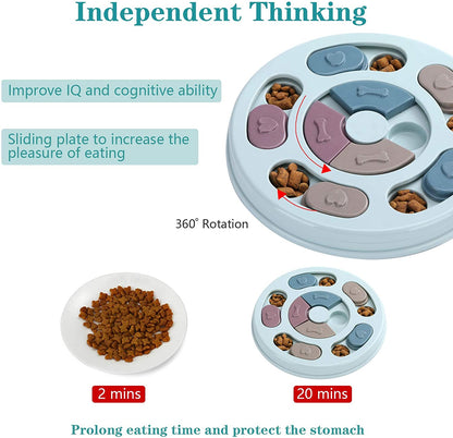Dog Puzzle,Dogs Food Toys for IQ Training & Mental Enrichment,Dog Treat Puzzle(Blue)
