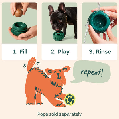 Pupsicle - Long-Lasting Interactive Dog Ball Toy to Keep Your Pup Busy and Distracted - Safe for Dogs - Low-Mess Design - Dog Toys for Medium and Large Dogs 25-75 Lbs