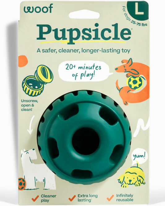 Pupsicle - Long-Lasting Interactive Dog Ball Toy to Keep Your Pup Busy and Distracted - Safe for Dogs - Low-Mess Design - Dog Toys for Medium and Large Dogs 25-75 Lbs