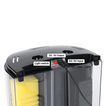 Fish Tank, 1.2 Gallon Aquarium, Small Betta Fish Tank Starter Kit with LED Light and Water Filter Pump, Half Cylinder